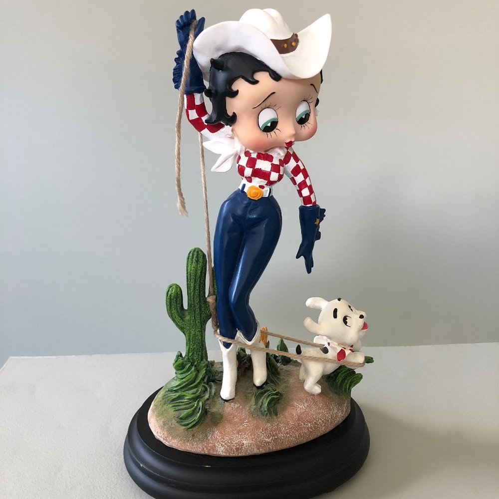Betty Boop Cowgirl with Pudgy Figurine